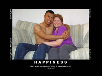 Archival Happiness poster with a personal photograph